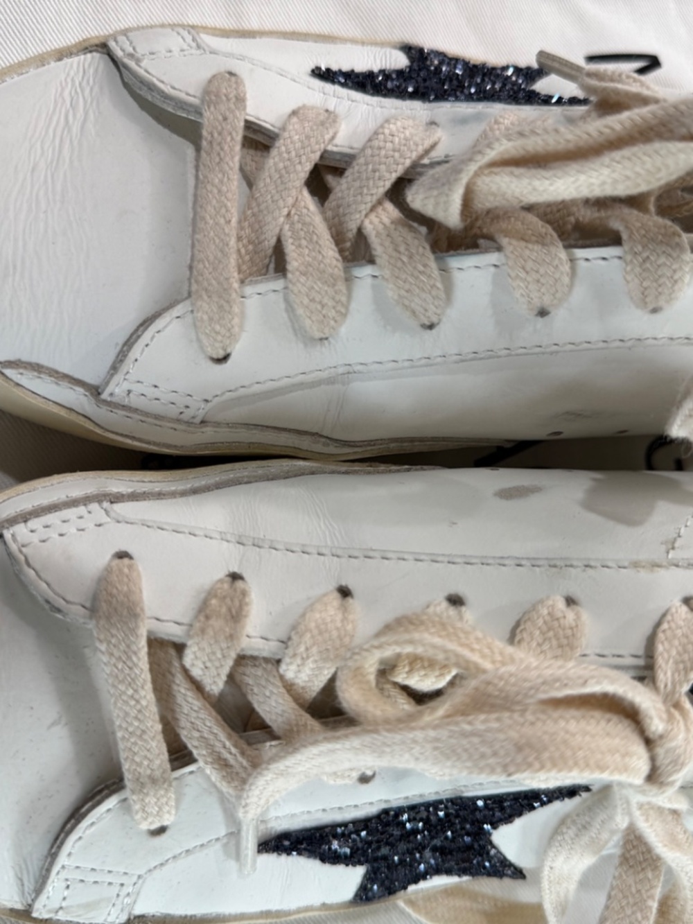 Golden Goose Superstar Glitter Star Leather Sneakers Size 36/US 6 plus dust bag - Picture 4 of 8